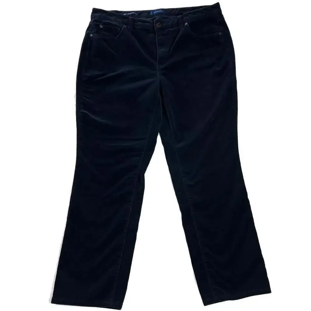 Talbots‎ navy corduroy pants 16W high-rise straight-leg stretch cotton